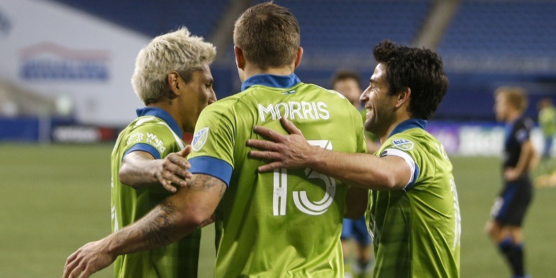 Nicolas Lodeiro, Raul Ruidiaz, Jordan Morris