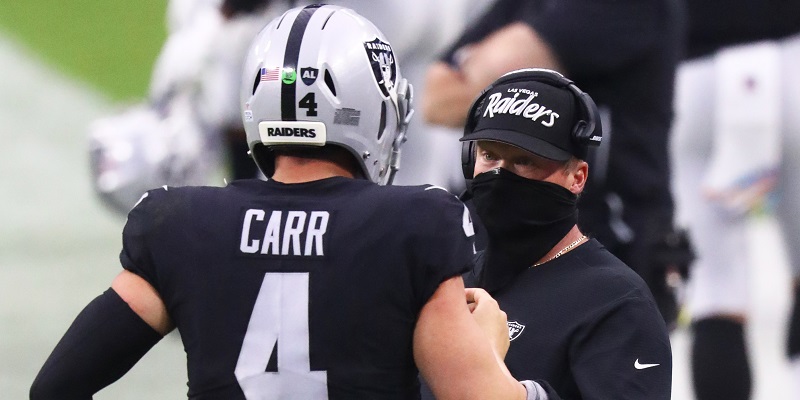Jon Gruden, Derek Carr