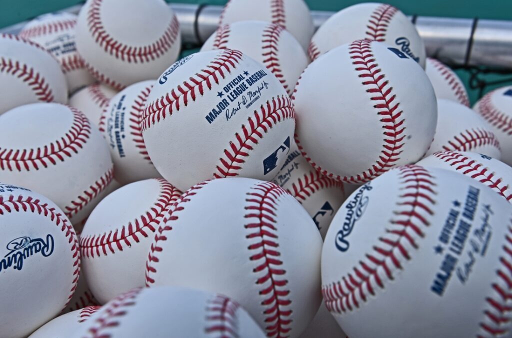 MLB baseballs general view