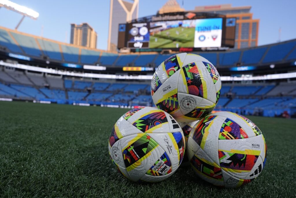 mls soccer balls general view