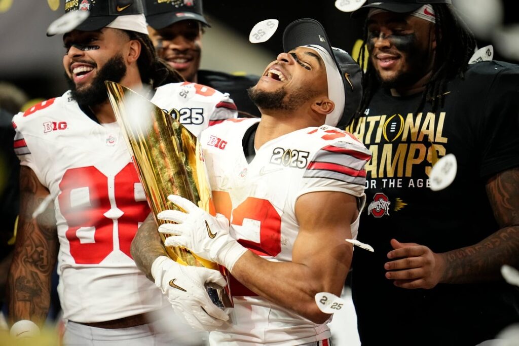 ohio state college football playoff trophy