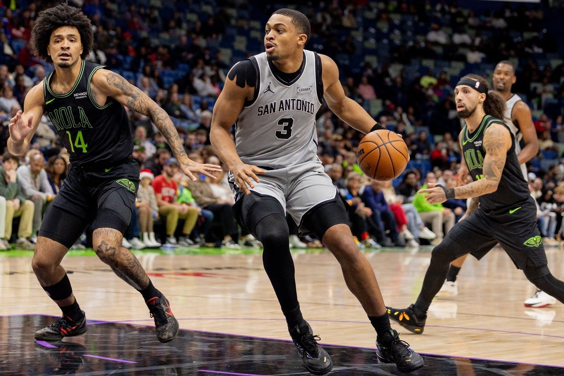 Dylan Harper's late jumper lifts Spurs past Derik Queen, Pelicans